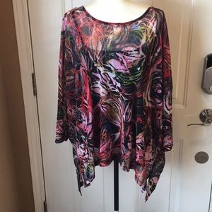 Colorful Alberto Makali blouse size large